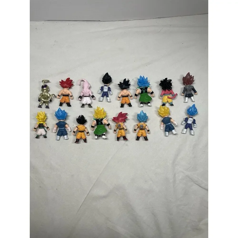 Dragon Ball Z DBZ Anime Mini Figure Lot Of 16 With Balls And Stands